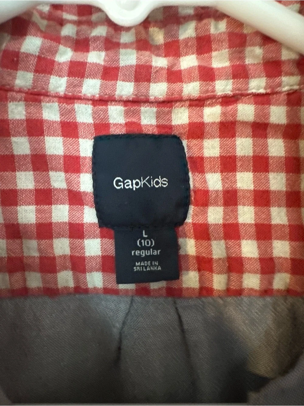 Gap Boy’s Red Gingham Button-Down Shirt